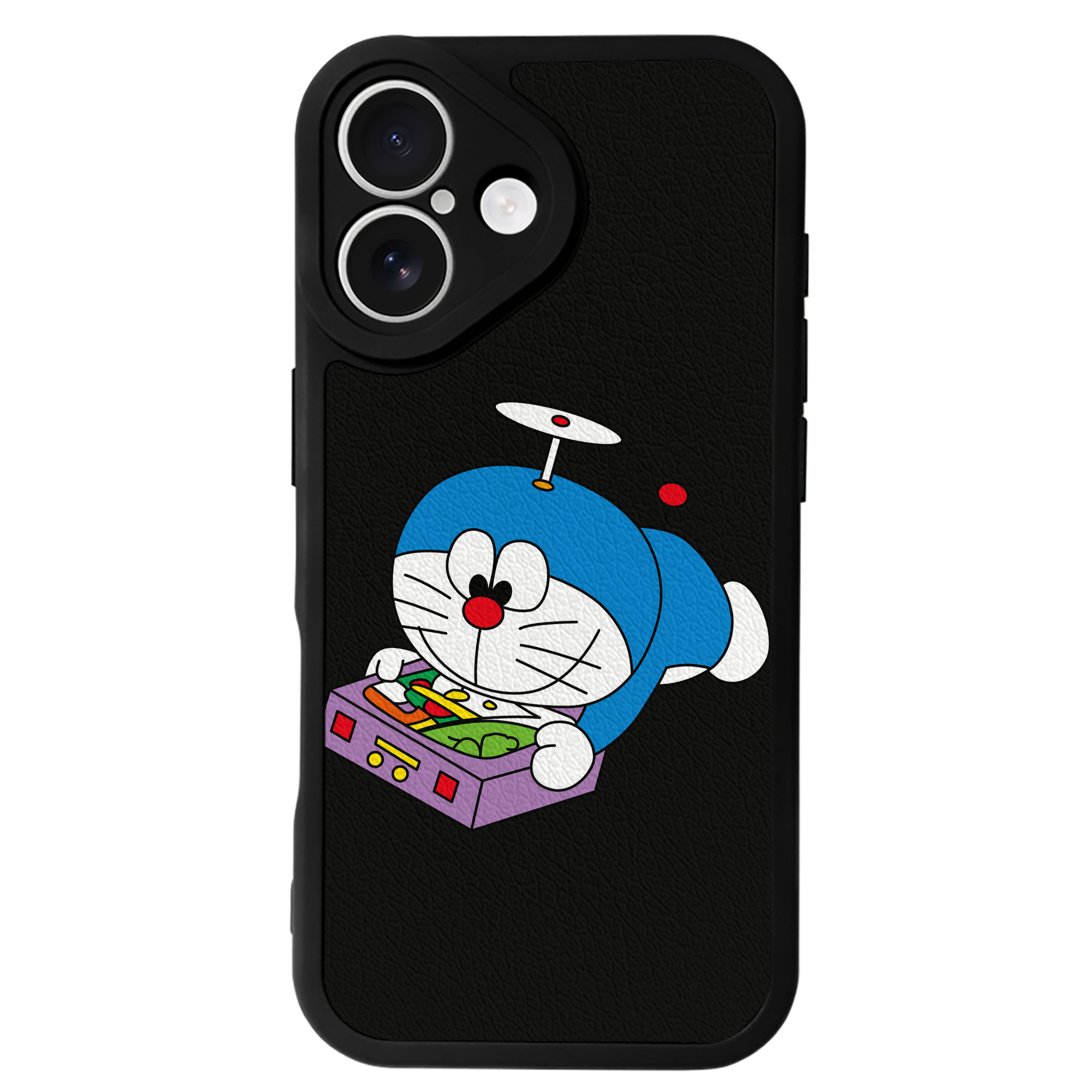 （画像用） ドラえもん Doraemon 【iPhone 16シリーズ対応】シリコンスマホケース（レザー調） 材質：シリコン